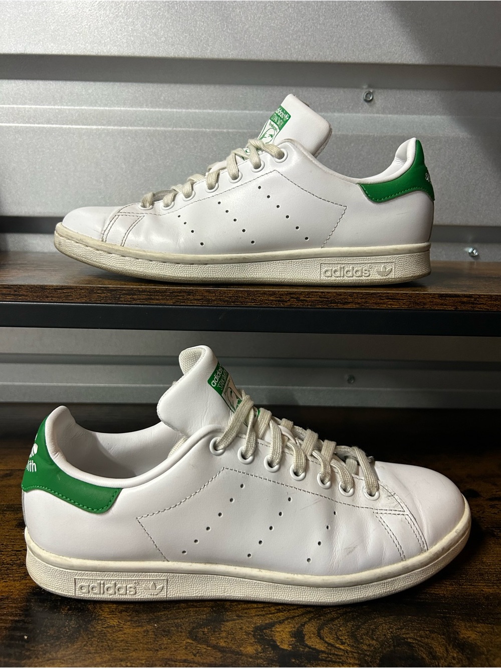 adidas Stan Smith White Green Men's Size 8.5 Sneakers Breathable Comfort